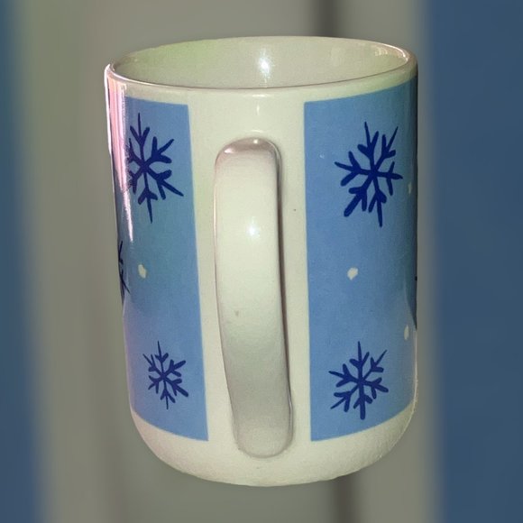 Michael's Coffee Tea Mug White Snowman w/ Blue Scarf & Snow Flakes New Pre-Owned - Picture 4 of 12